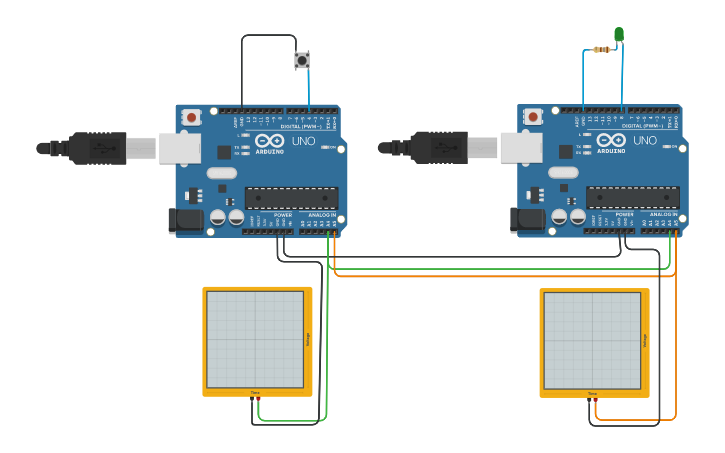 Circuit design Arduino I2C Example - Simple - Tinkercad