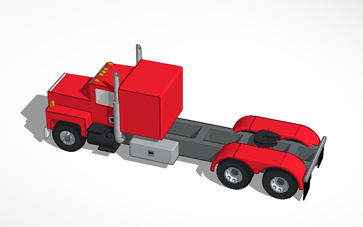 3D design Custom 1980 Ford L9000 semi - Tinkercad