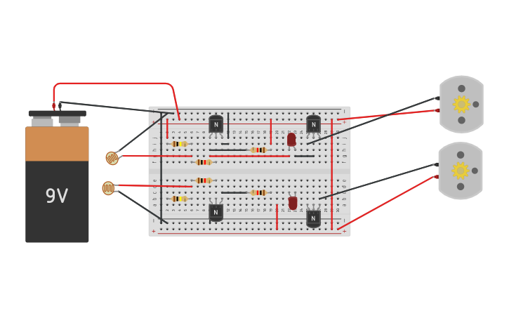 Circuit design Sensor luz - Tinkercad