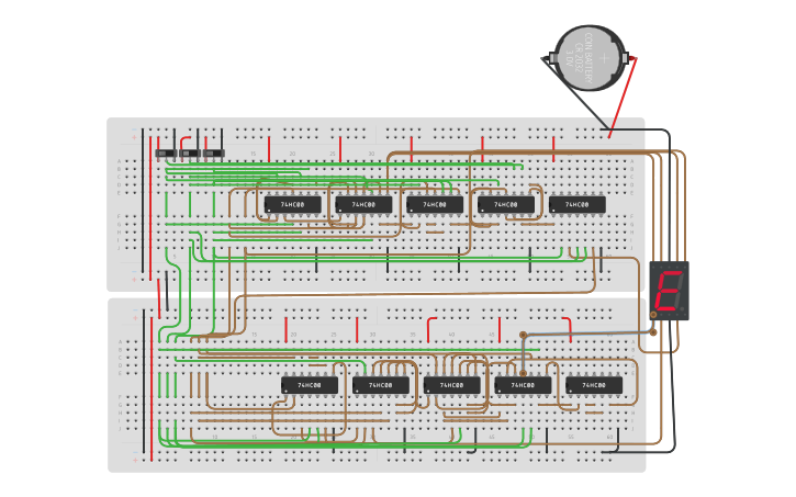 Circuit design 3- VARIABLE K-MAP-PURELY MIDTERM - Tinkercad