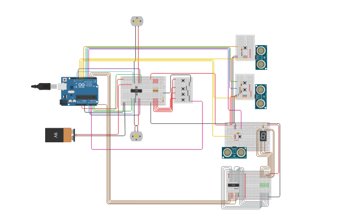 Circuit design Ascensor | Tinkercad