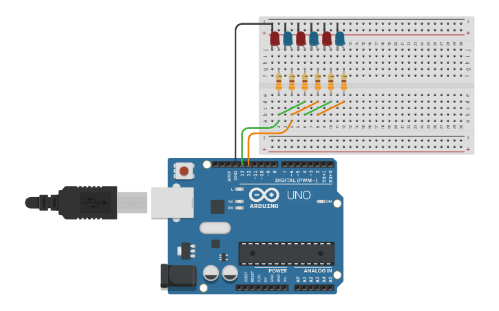 Circuit design Police - Tinkercad