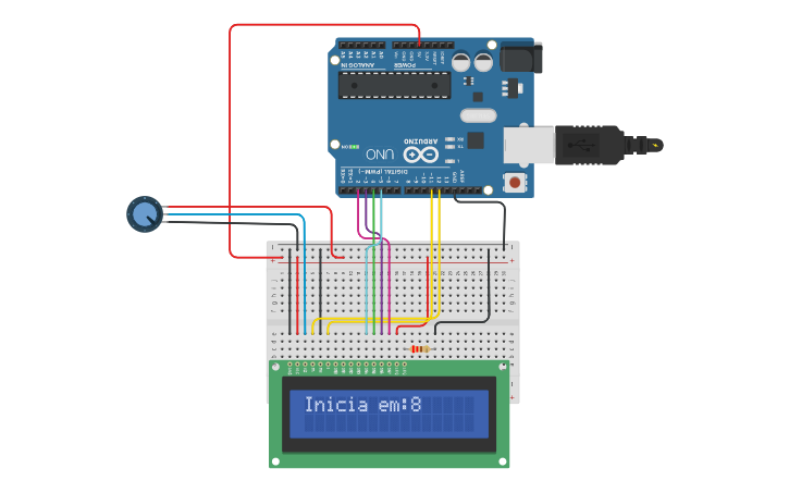 Circuit design lcd codigo 2 - Tinkercad