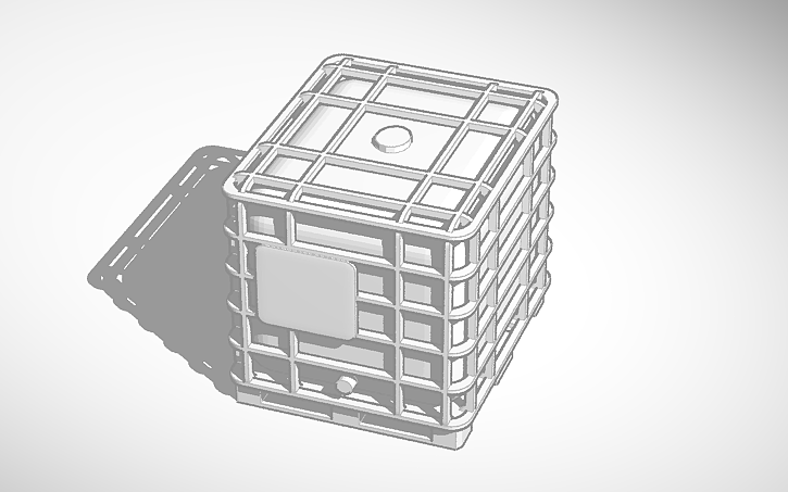 3D design 1/64 Scale IBC Container - Tinkercad