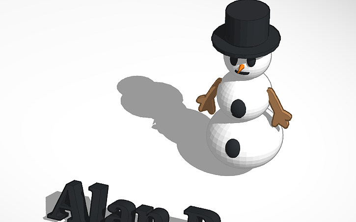 3D design muñeco de nieve - Tinkercad