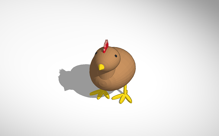 3D design chicken - Tinkercad