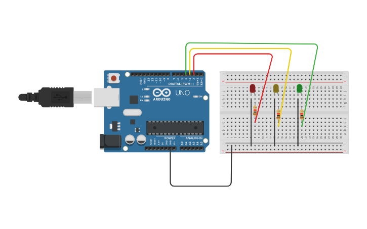Circuit design led blinking - Tinkercad