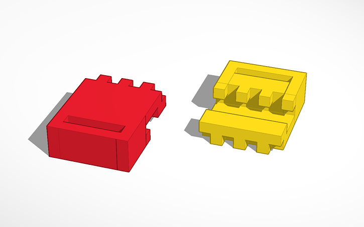Wedged Tabled Splice Joint 3D design wedged tabled splice joint 1.0 - Tinkercad