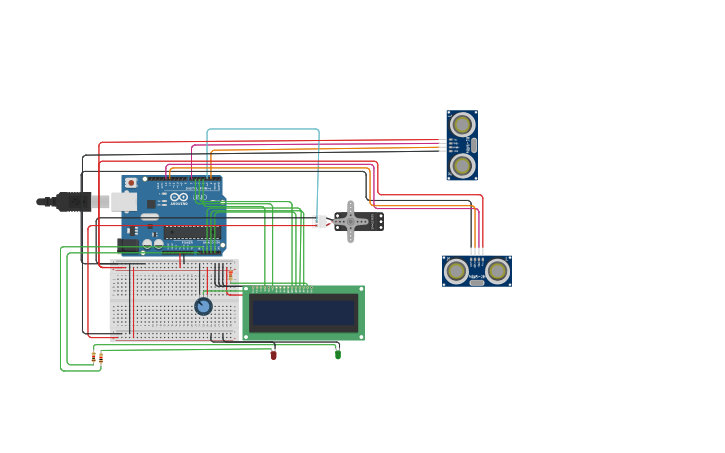 Circuit design Devansh Gupta - Smart Dustbin | Tinkercad