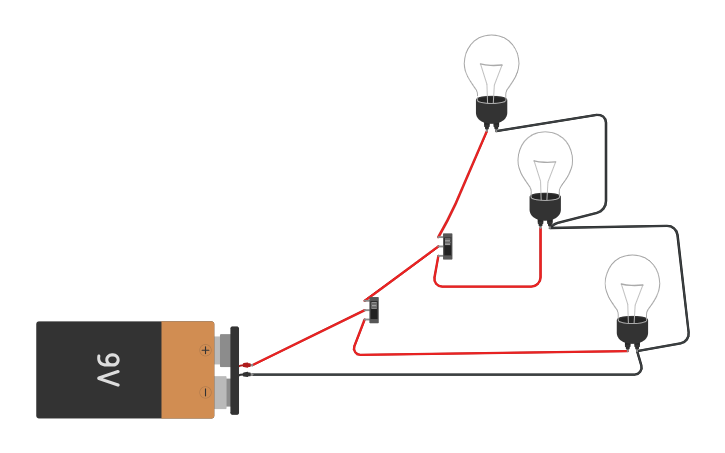 Circuit design circuito con 3 focos - Tinkercad