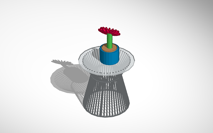 3D design art deco table - Tinkercad