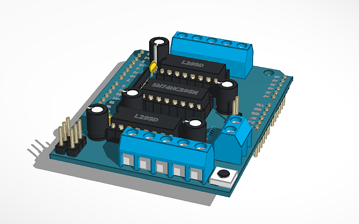 3D design Copy of Motor Driver Shield for Arduino - Tinkercad