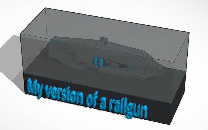 3D design my railgun rifle | Tinkercad