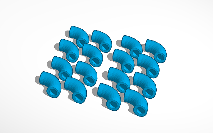 3D design lego curved pipe - Tinkercad