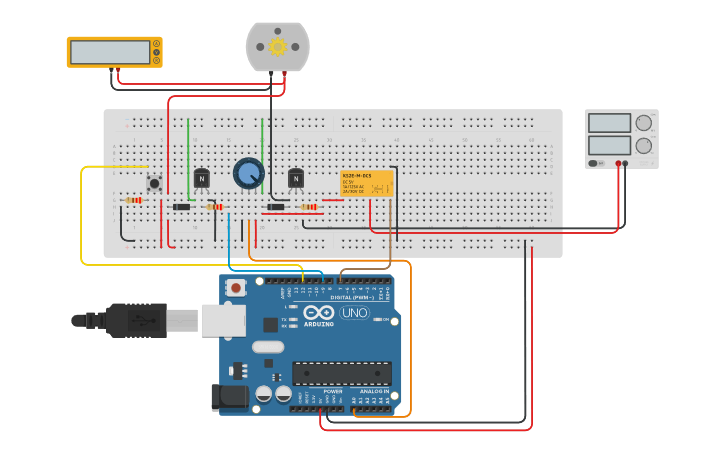 Circuit design complete Speed control of 12v DC motor by using arduino ...