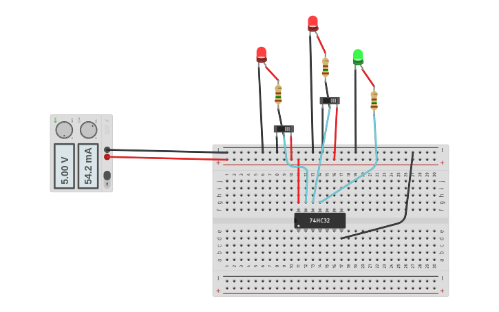 Circuit design Porta OU - Tinkercad