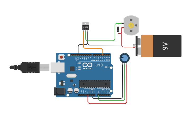 Circuit design VARIACION RPM MOTOR - Tinkercad