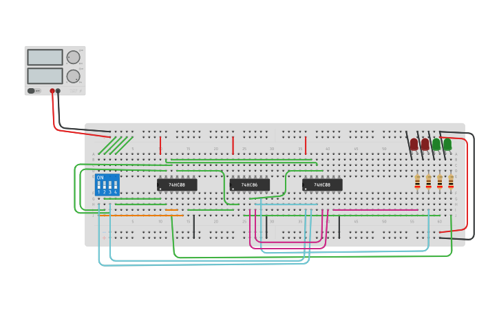 Circuit design Binary Multiplier AKL - Tinkercad