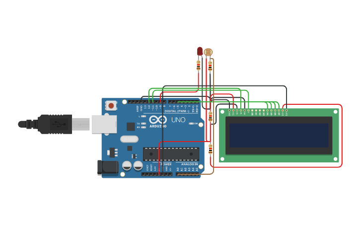 Circuit design Arduino #2 - LDR (Light Dependent Resistor) | Tinkercad