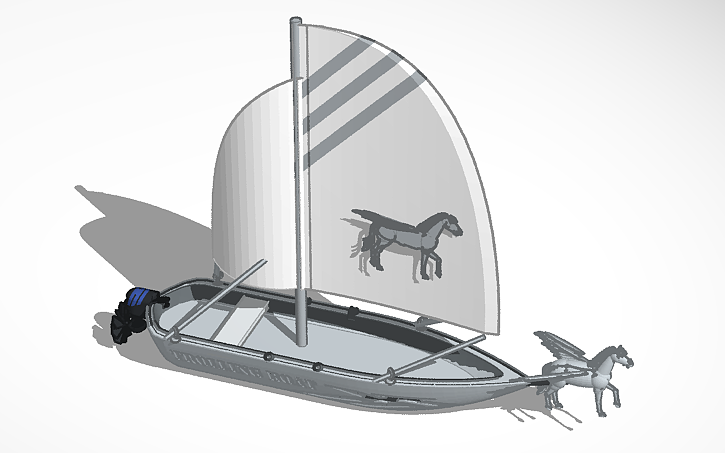 segelboot cad modell