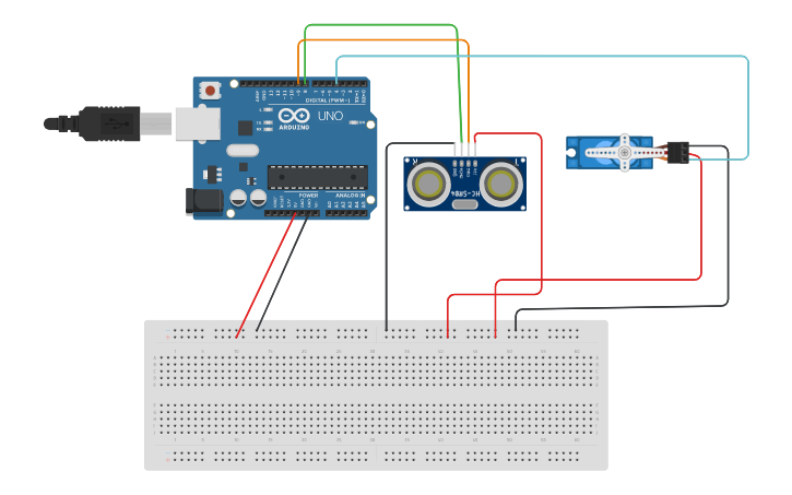 Circuit design basurero - Tinkercad