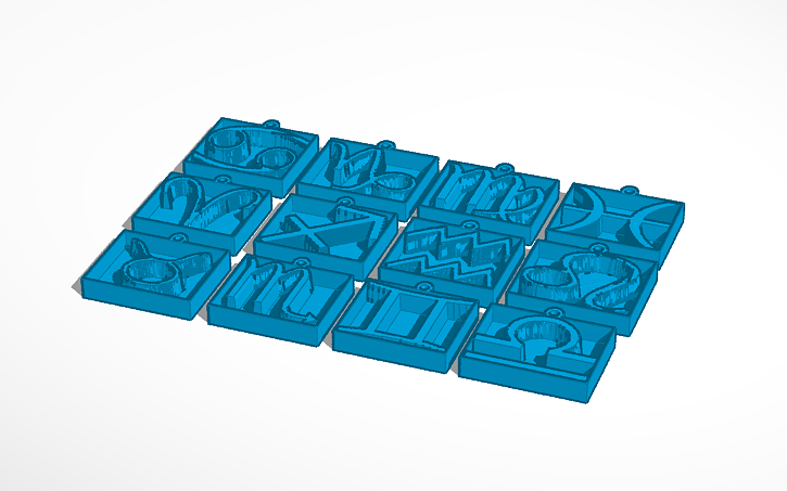 3D design Copy of Zodiac Charms - Tinkercad