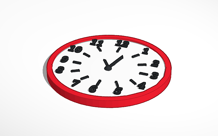 3d Design Clock Tinkercad 1642