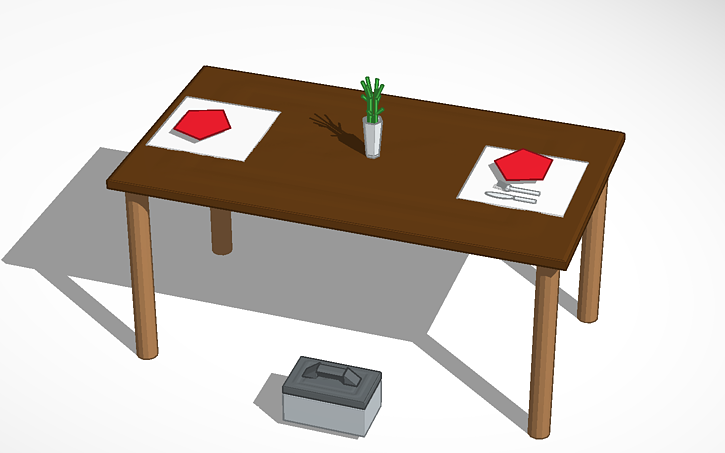 3D design Dinner table - Tinkercad