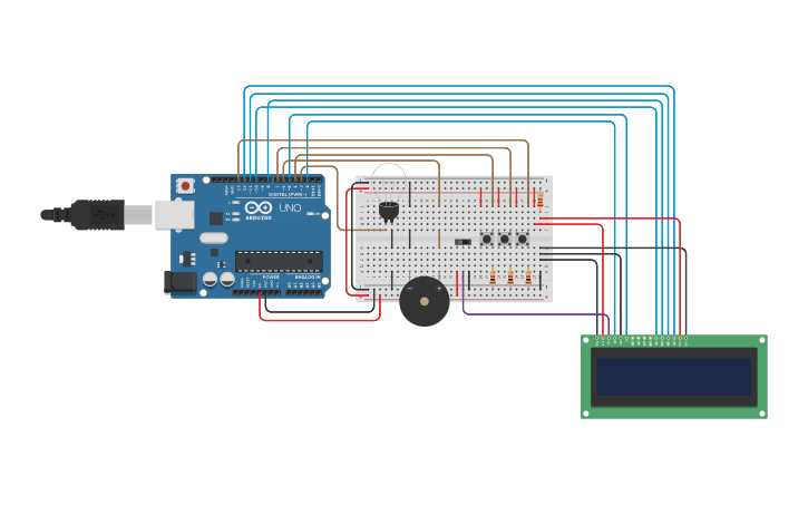Circuit design Morse Code Reader - Tinkercad