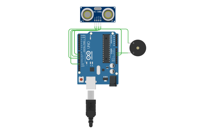 Circuit Design Park Sensörü - Tinkercad