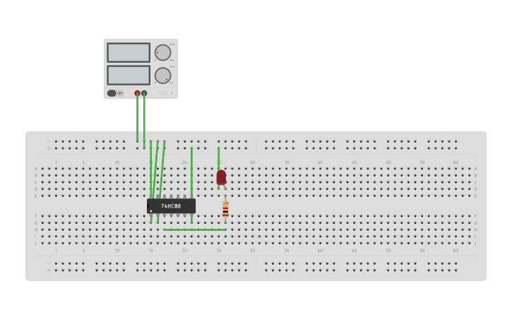 Circuit design 74HC08 | Tinkercad