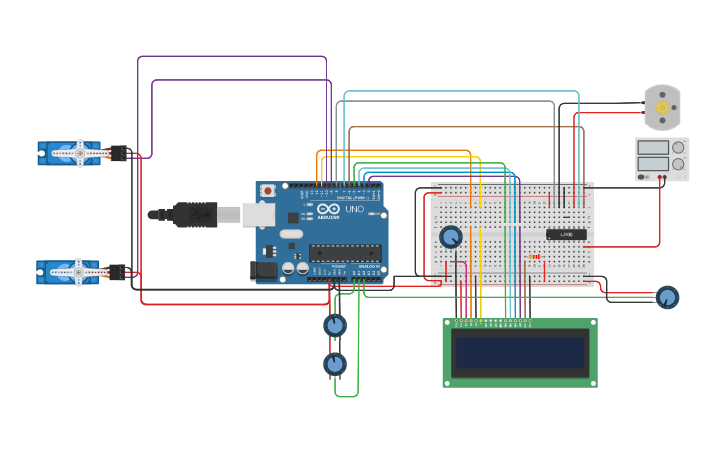 Circuit design Nivelador de Ph | Tinkercad