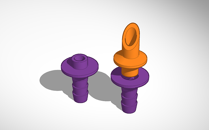 3D design 4mm Barb Fitting - 3mm gap male/female - universal 4mm ...
