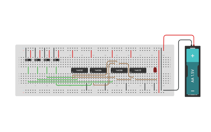 Circuit design Activity#5 - COMBINATIONAL LOGIC - Tinkercad