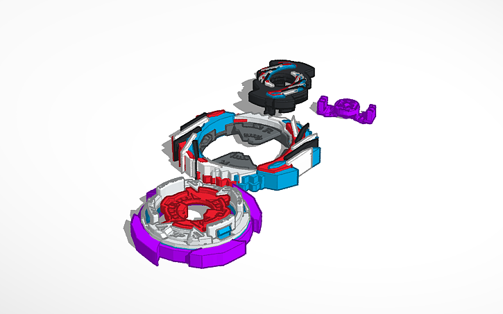 3D design Beyblade Burst Sparking Duel Revizer Layer+Chassis R | Tinkercad