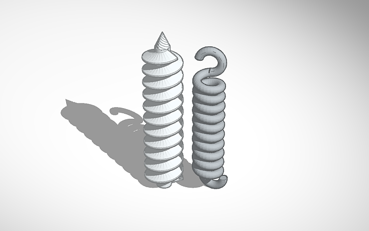 3D design spring & drill - Tinkercad