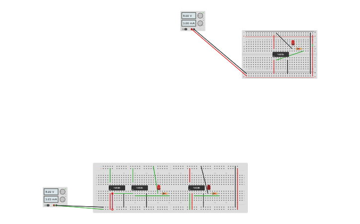 Circuit design XOR XNOR and NOT gate | Tinkercad