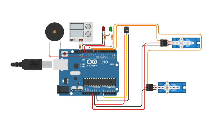 Circuit design TERMOMETRO | Tinkercad