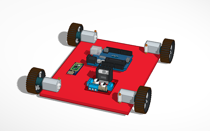3D design Arduino Car - Tinkercad