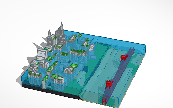 3D design Tsunami Aftermath - Tinkercad