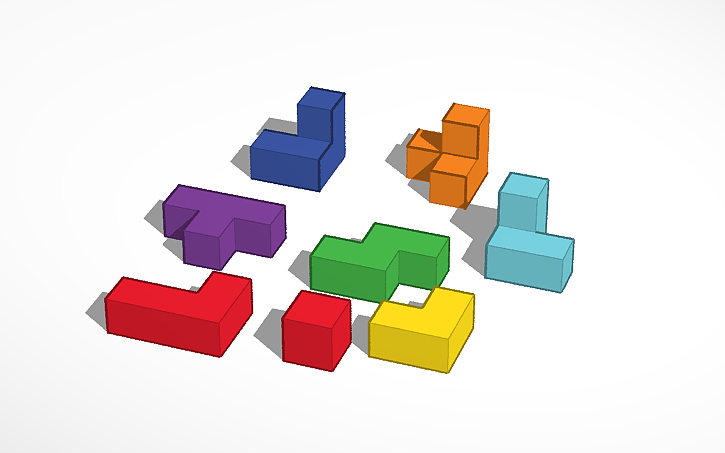 3d Design Piezas Cubo Soma - Tinkercad