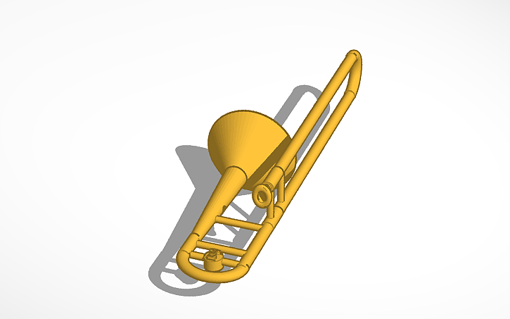 3D design trombone - Tinkercad