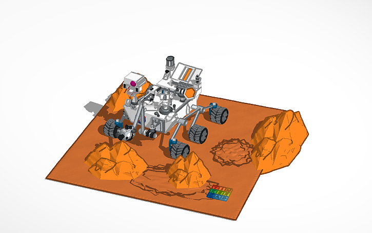 Simple Rover Tinkercad 3D design The Curiosity Rover - Tinkercad