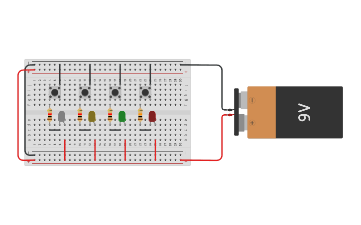 Circuit design Parallel Circuit - Tinkercad