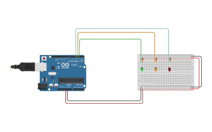 Circuit design Blinking LED - Tinkercad