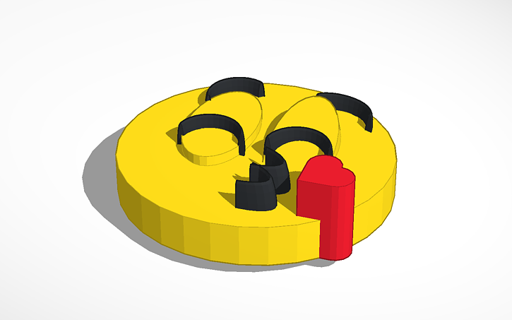 3d Design Winking Face Kissing Heart Emoji Tinkercad Porn Sex Picture