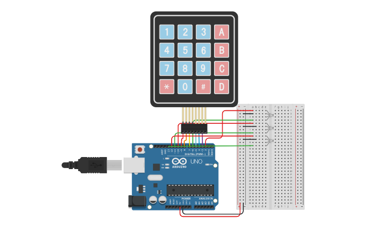 Circuit design Code Breaker - Tinkercad