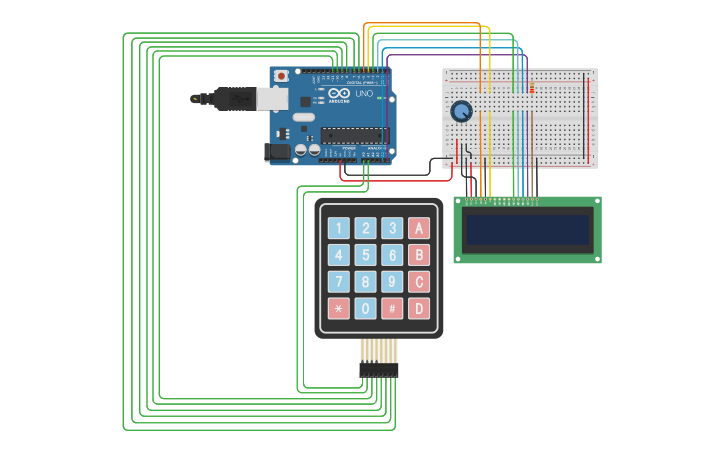Circuit design keypad_lcd_arduino_01 - Tinkercad