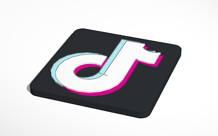 Tiktok 3d | 3D design TİK TOK LOGO | Tinkercad...  3D tiktok icon on transparent background PNG - Similar PNG
 |Tiktok 3d