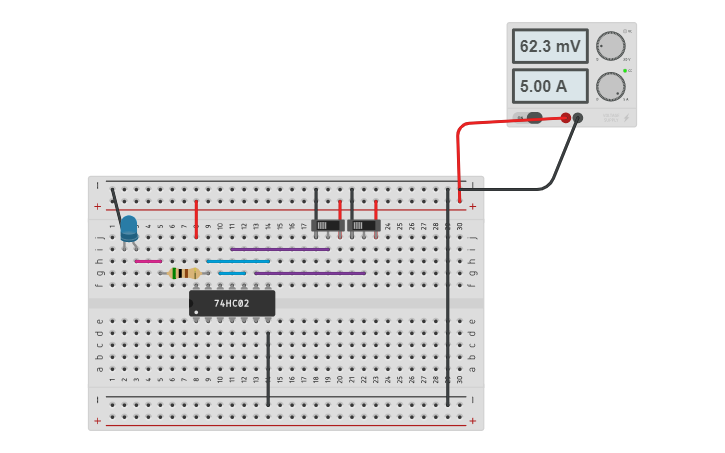 Circuit design set/reset | Tinkercad